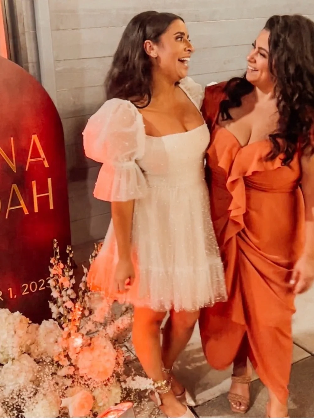 City Chic Va Va Voom Burnt Orange Ruffle Midi Dress | Size S / 16